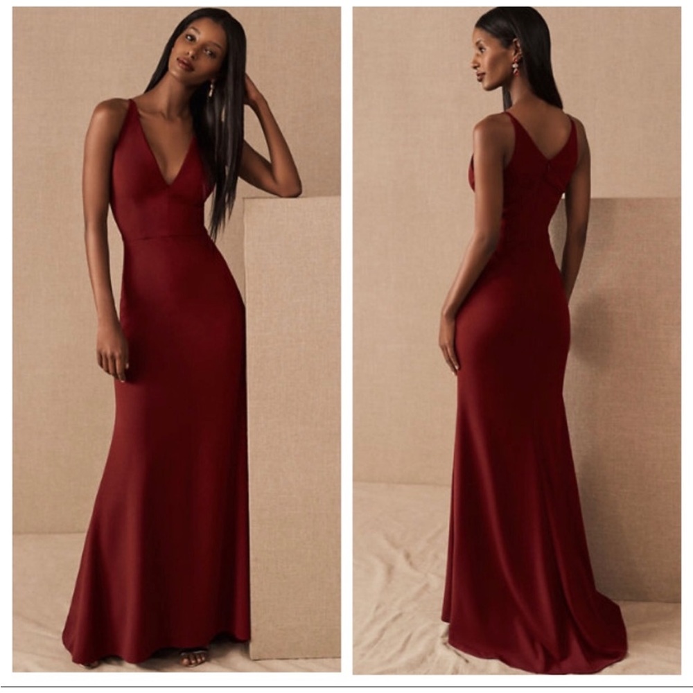 BHLDN Jones Sleeveless V-Neck Stretch Crepe Maxi Dress size 6